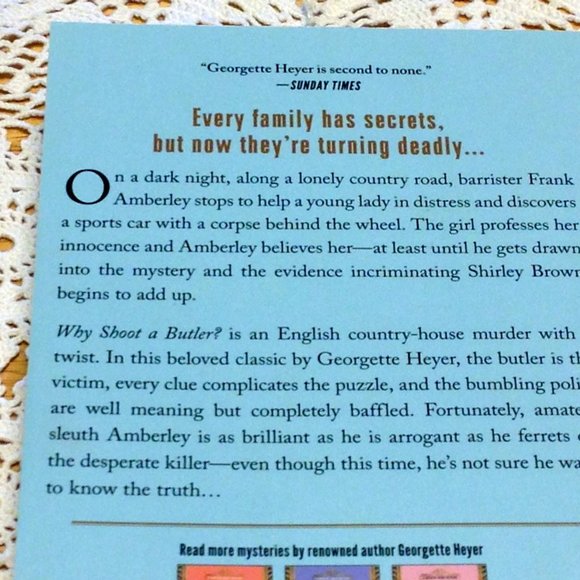 Book Sale! 3 for $10! Mystery - Why Shoot a Butler, G. Heyer - Picture 3 of 8